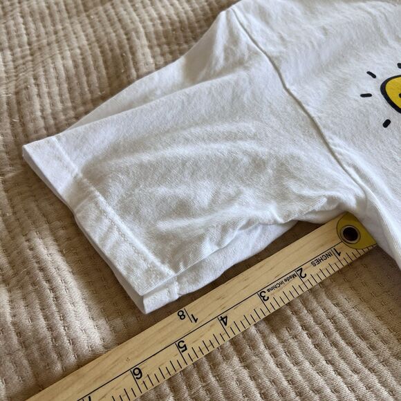 Sanrio Hello Kitty Graphic T-shirt Women Small White Short Sleeve Crop Raw Hem - Picture 7 of 9